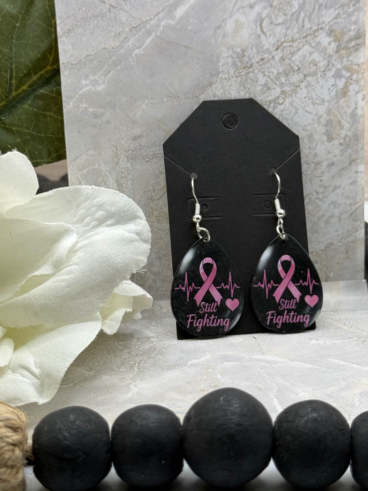 Breast Cancer Awareness Dangle Earrings | Choose Your Style
