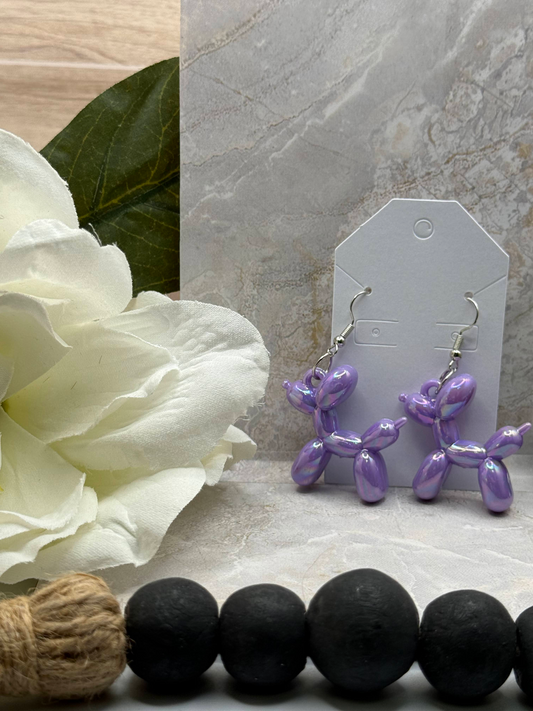 Balloon Dog Dangle Earrings | Choose Your Color