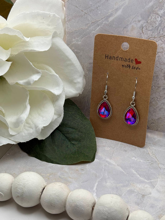 Berry Aurora Teardrop Earrings