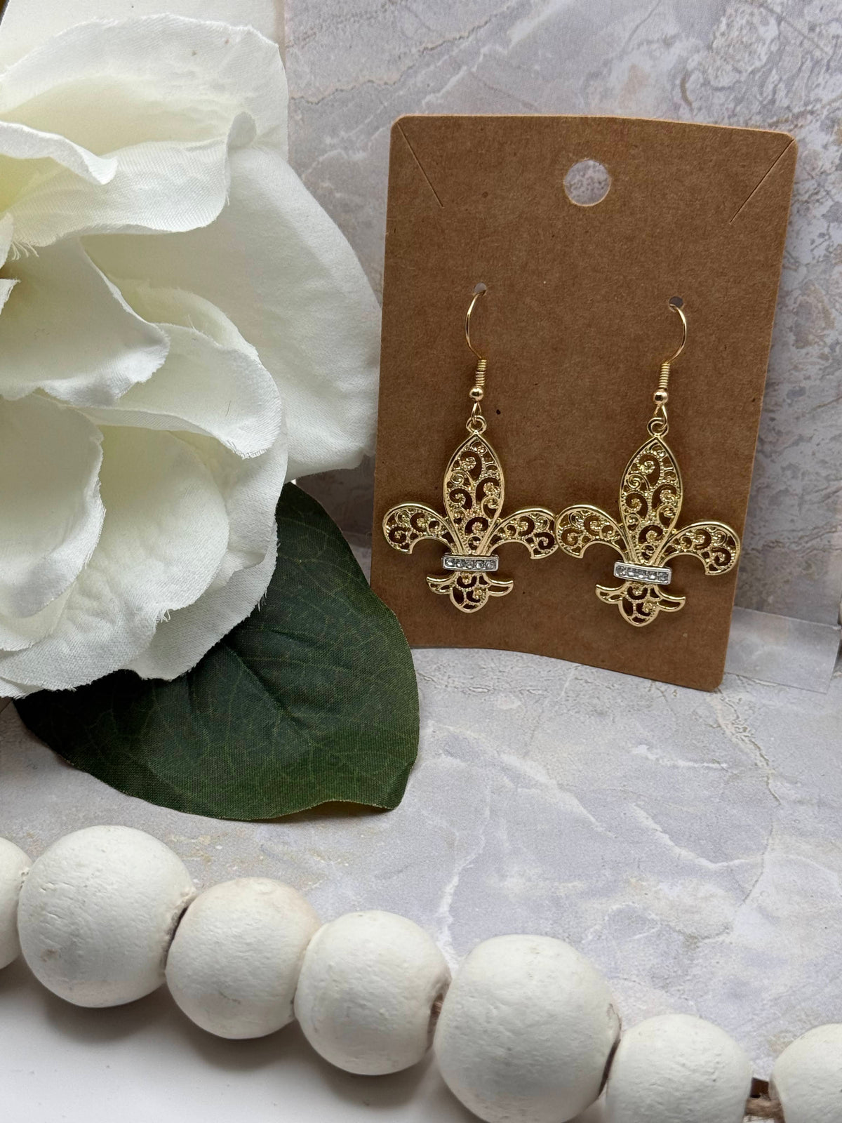 Vintage Fleur-de-Lis Earrings