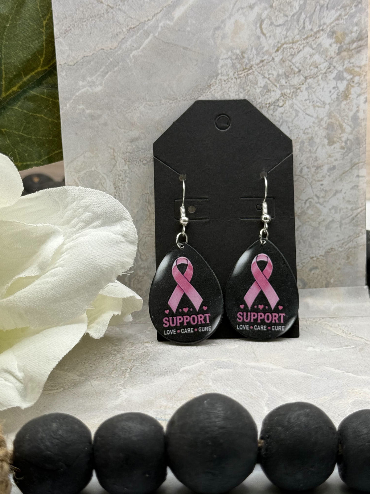 Breast Cancer Awareness Dangle Earrings | Choose Your Style