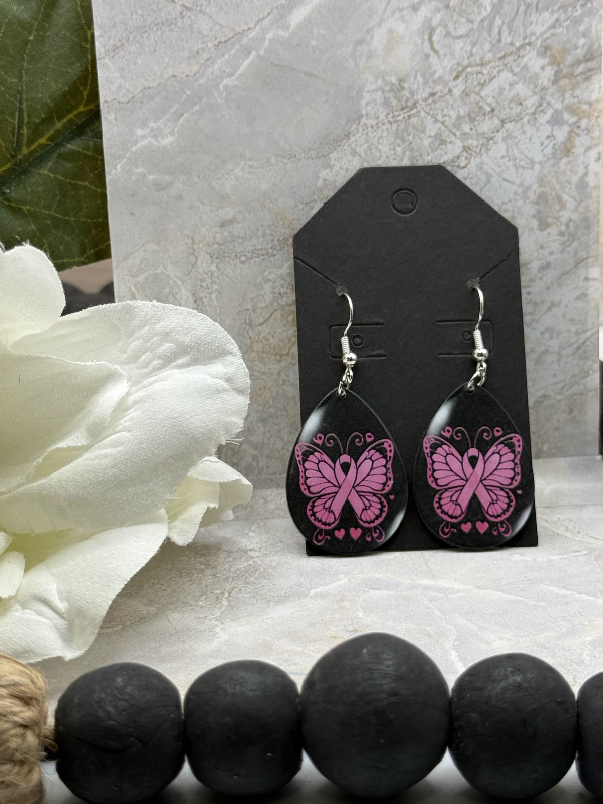 Breast Cancer Awareness Dangle Earrings | Choose Your Style