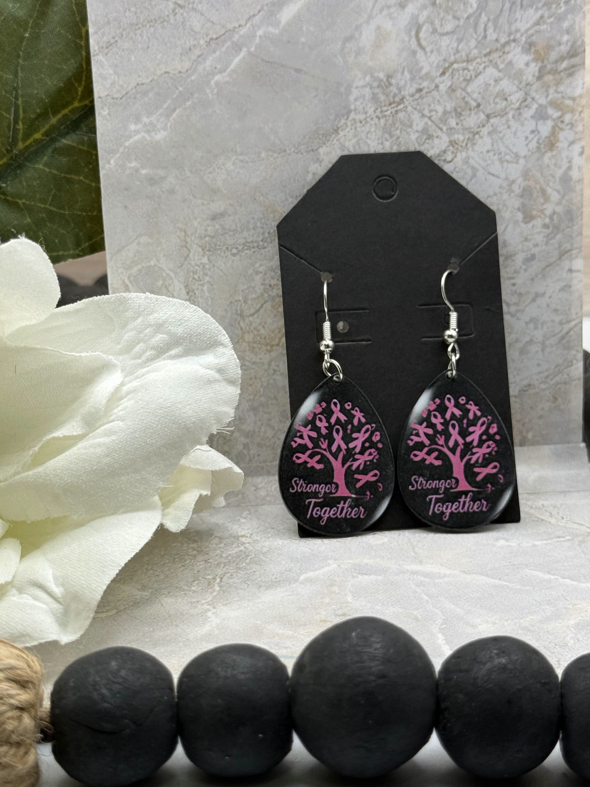 Breast Cancer Awareness Dangle Earrings | Choose Your Style