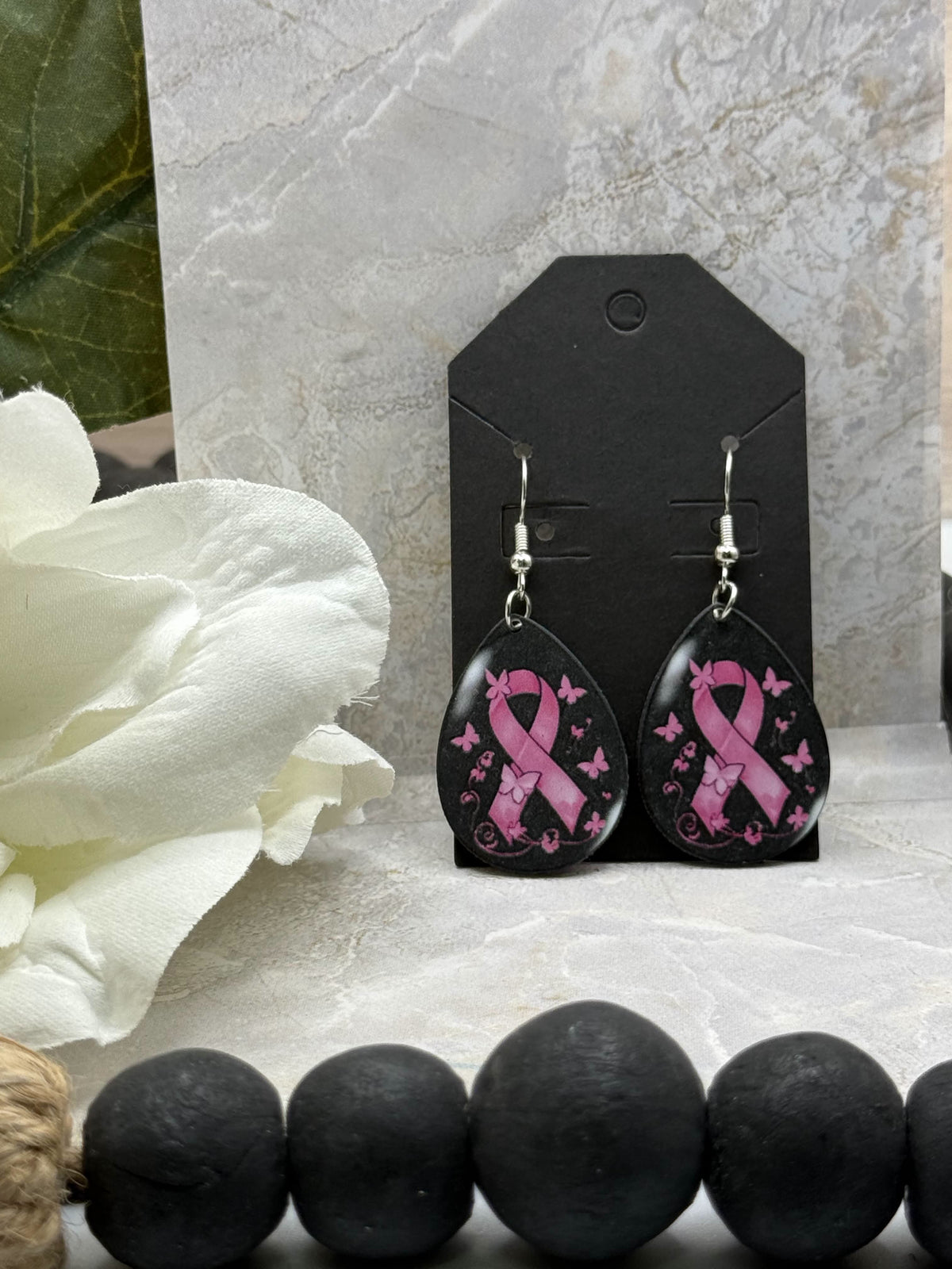 Breast Cancer Awareness Dangle Earrings | Choose Your Style