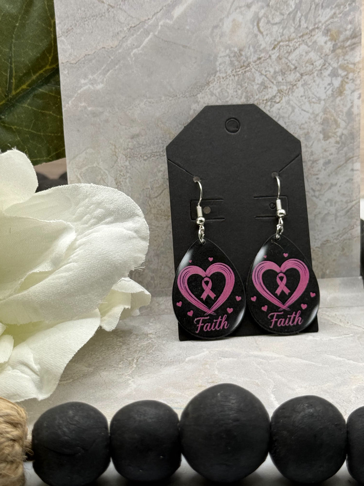 Breast Cancer Awareness Dangle Earrings | Choose Your Style
